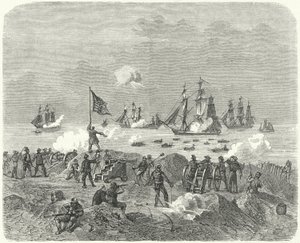 Britiske styrker forsøgte at lande i Chesapeake Bay, 1814 af German School